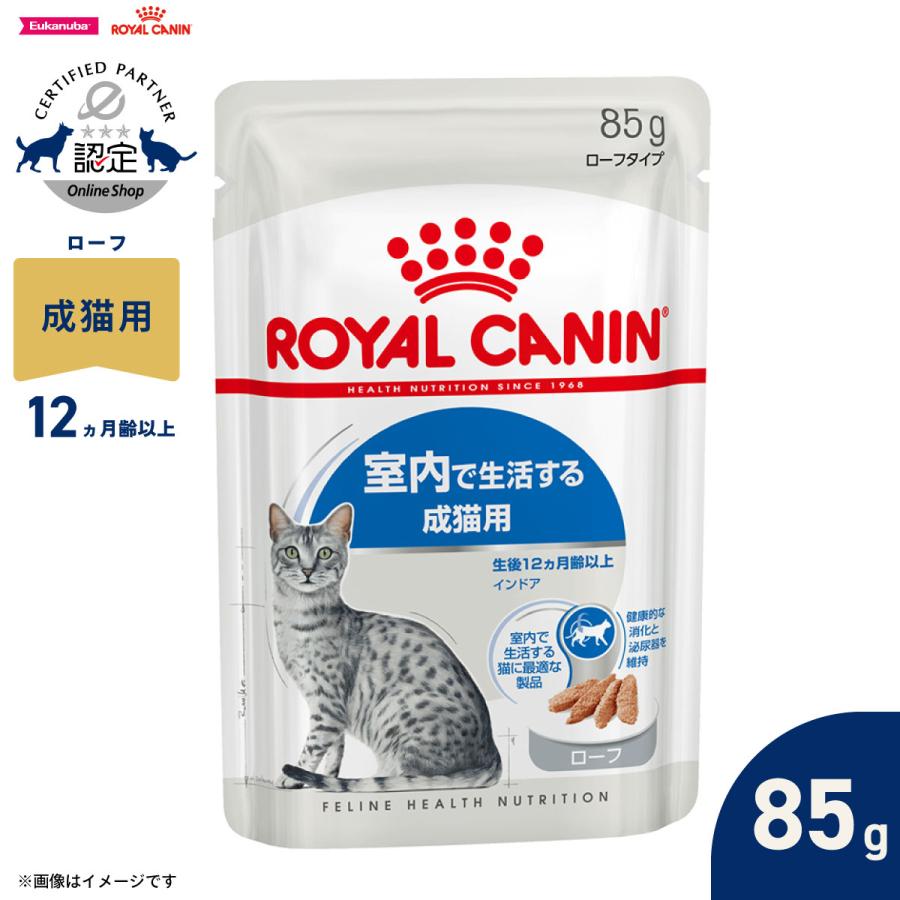  CANIN 室内猫用キャットフード 85g インドア　ローフ　48袋 ロイヤルカナン（ROYAL CANIN） 猫 キャットフード ウェット インドア