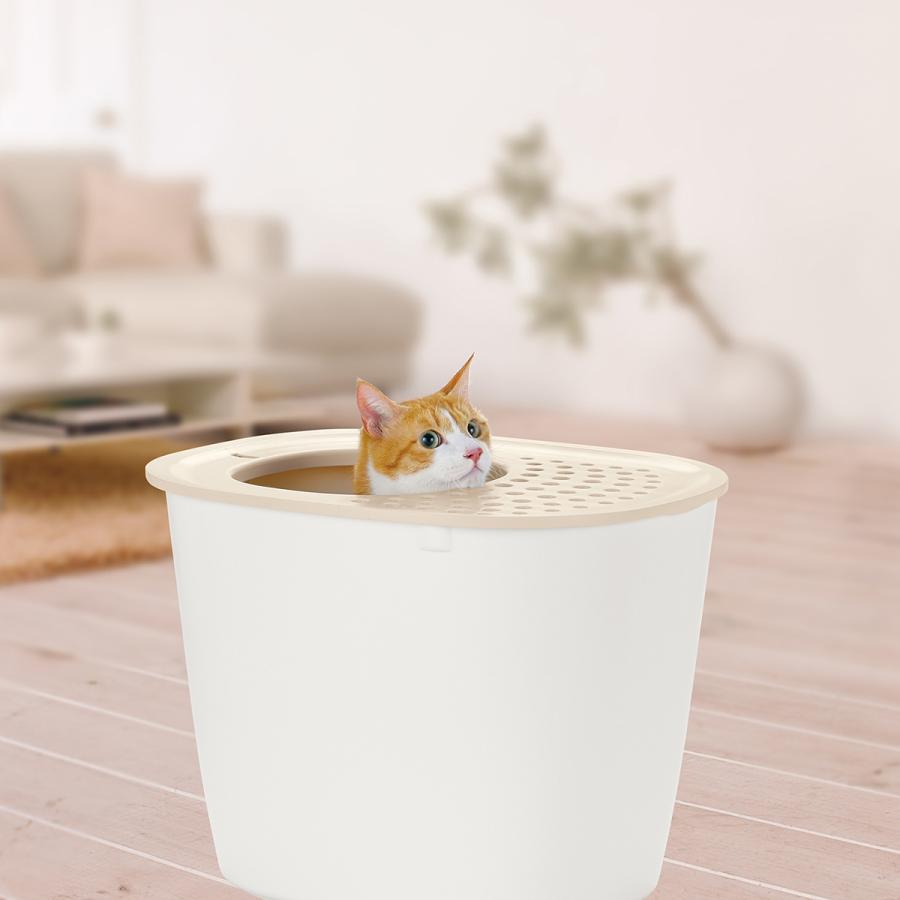 リッチェル Richell ラプレ 砂取りネコトイレ ホワイト 猫用トイレ | リッチェル | 03
