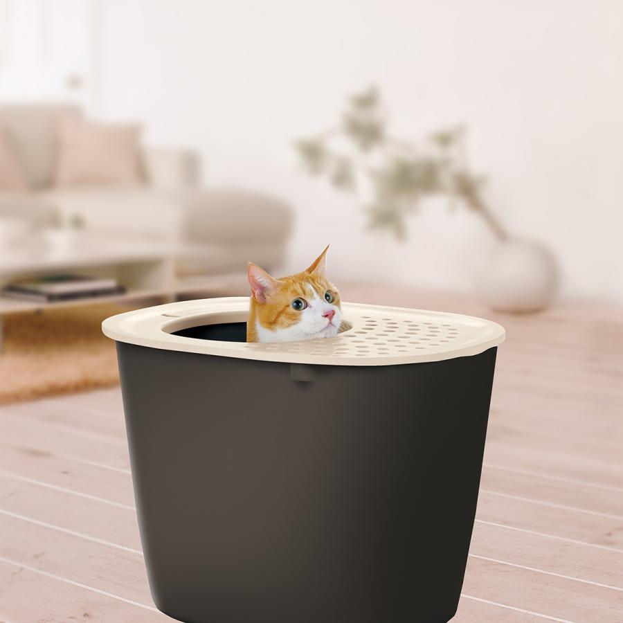 リッチェル Richell ラプレ 砂取りネコトイレ ダークグレー 猫用トイレ | リッチェル | 03