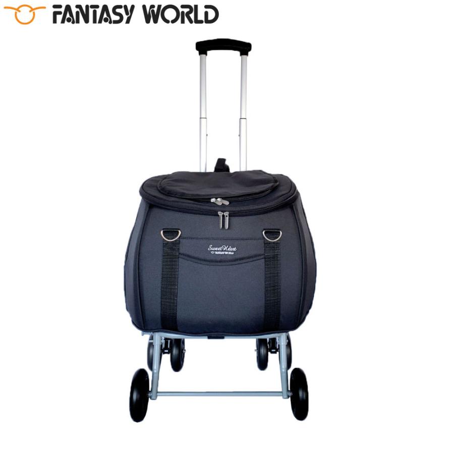 ファンタジーワールド スイートハート ペットカート ブラック 多機能 キャリー ファンタジーワールド スイートハート リュックタイプ ペットカート