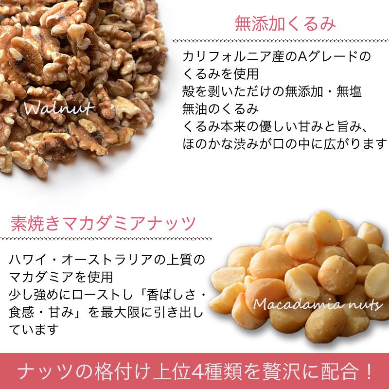 ミックスナッツ お菓子 詰め合わせ ナッツ 素焼き 無添加 無塩 無油 4種 1.25kg 250g×5袋 ロースト お得｜kojima-ya｜05