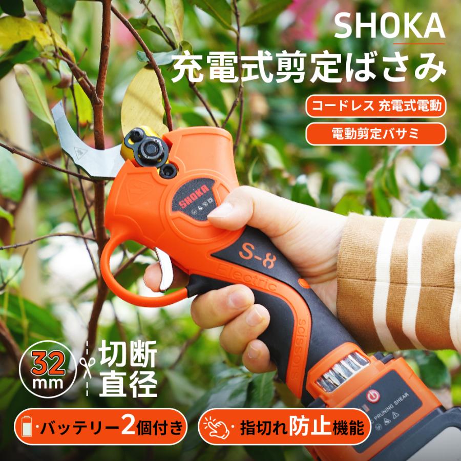 電動はさみ バッテリー2個 電動剪定ばさみ 指切れ防止機能 充電 電動はさみ バッテリー2個 電動剪定ばさみ 指切れ防止機能 充電