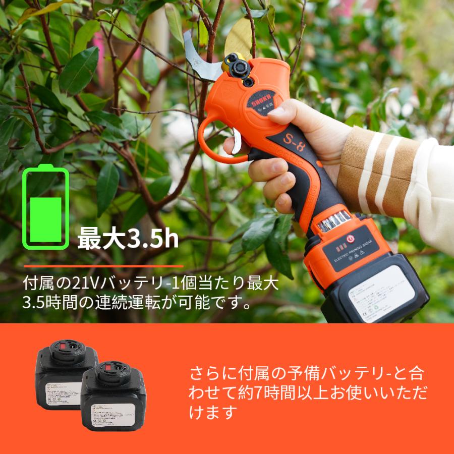 電動はさみ バッテリー2個 電動剪定ばさみ 指切れ防止機能 充電 電動はさみ バッテリー2個 電動剪定ばさみ 指切れ防止機能 充電