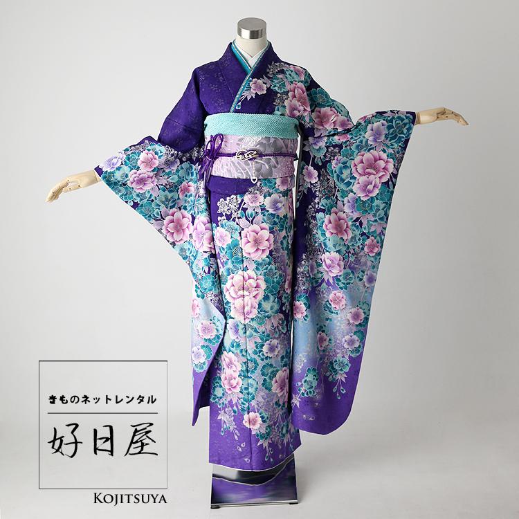 楽天1位 振袖 レンタル フルセット 正絹 着物 結婚式 成人式 身長161 176cm 紫 Pu 002 着物ネットレンタル好日屋 通販 Yahoo ショッピング 流行に Www Kmhsystems Com