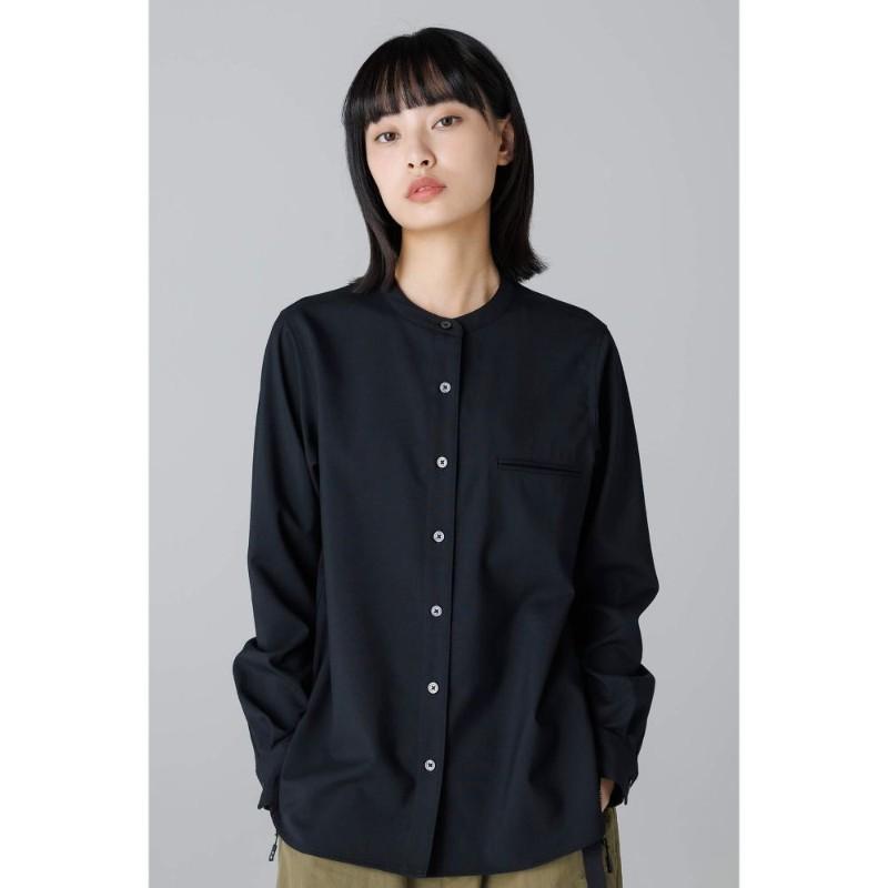 レディース　シャツ FITTED SHORT SLEEVE STRIPED BLOUSE