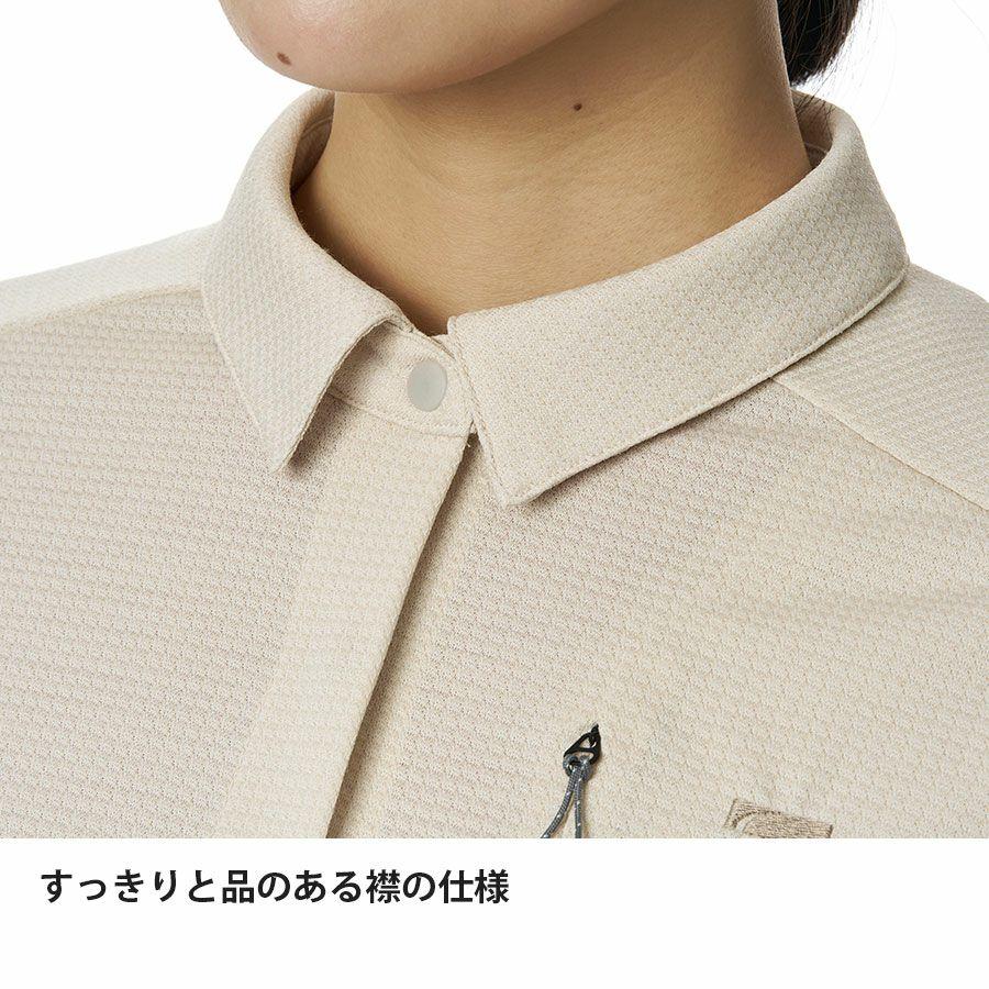 finetrack ファイントラック ラミースピンニットシャツ［レディース］/ FMW1601 LEAFの画像