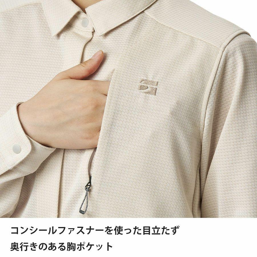 finetrack ファイントラック ラミースピンニットシャツ［レディース］/ FMW1601 LEAFの画像