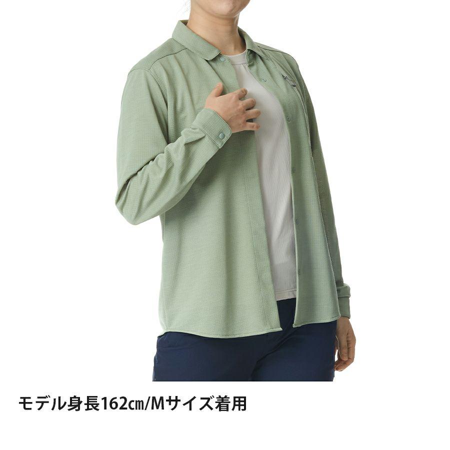 finetrack ファイントラック ラミースピンニットシャツ［レディース］/ FMW1601 LEAFの画像