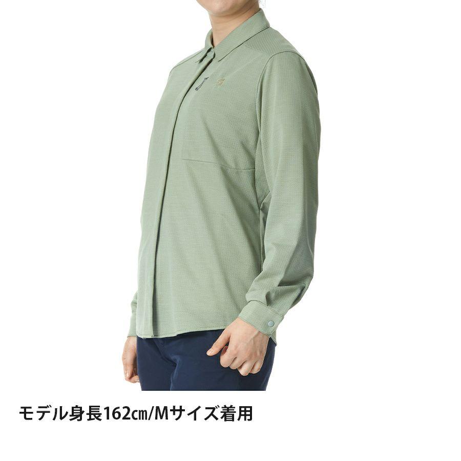 finetrack ファイントラック ラミースピンニットシャツ［レディース］/ FMW1601 LEAFの画像