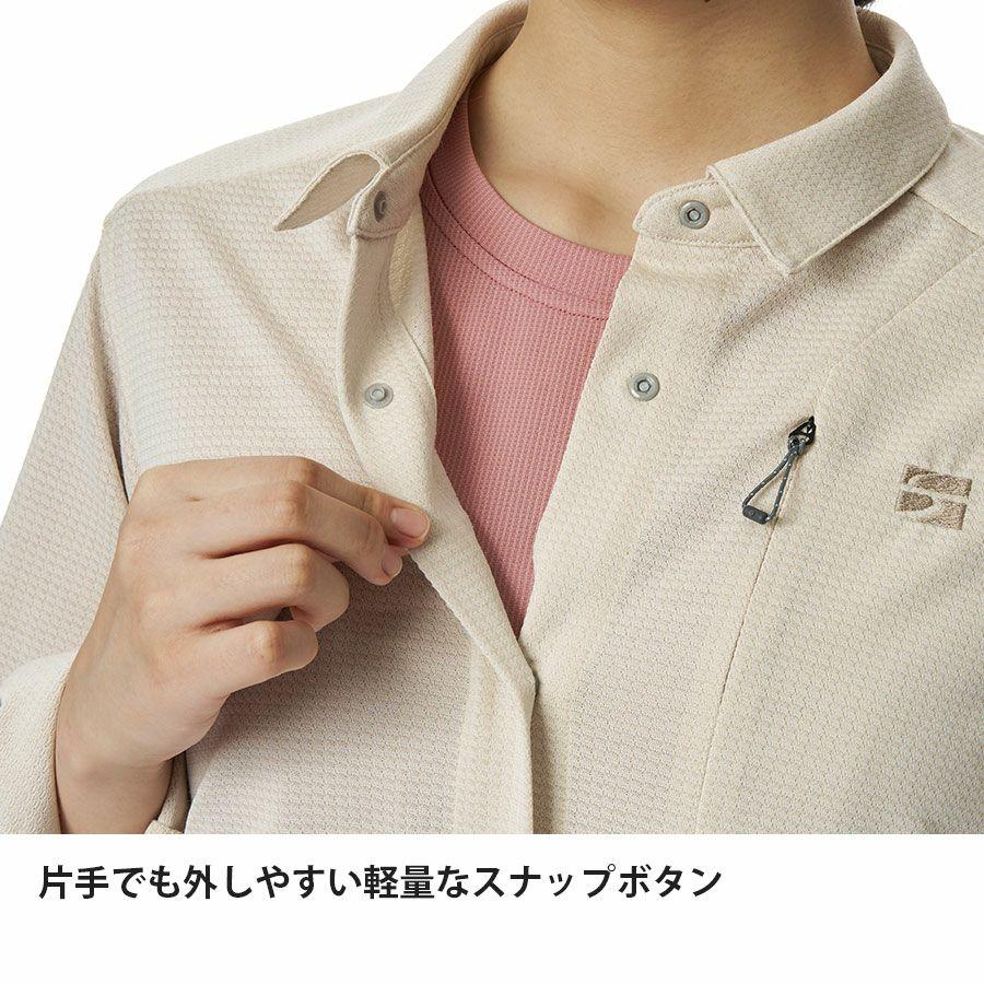 finetrack ファイントラック ラミースピンニットシャツ［レディース］/ FMW1601 LEAFの画像