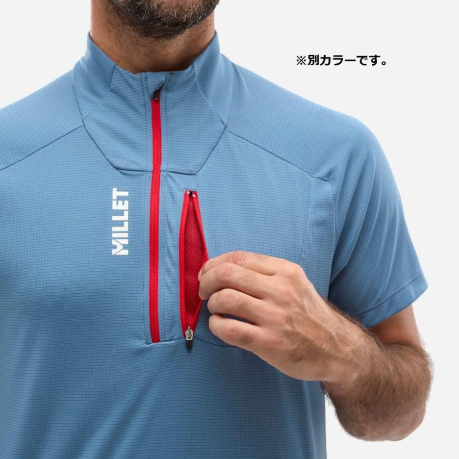 【アウトレット】MILLET ミレー / カメット ジップTシャツ ショートスリーブ [メンズ] / MIV10455_N0247の画像