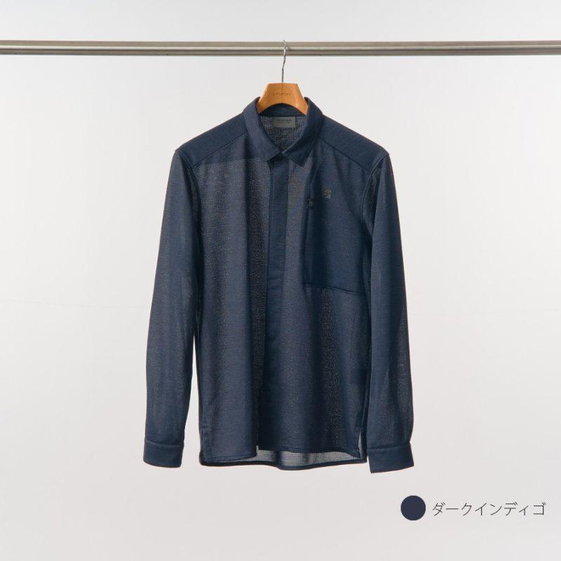 NEW! finetrack ファイントラック ラミースピンニットシャツ［メンズ］ / FMM1601-DKIDの画像