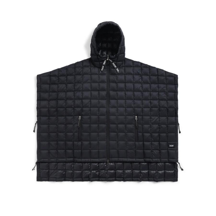 TAIONタイオン / マウンテン オープンフロント ダウンポンチョ（ユニ