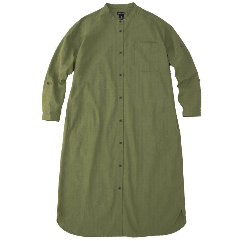【クリアランス】Marmot マーモット 【四角友里コラボ】 ウィメンズ シアサッカー コート ワンピース / Ws Seersucker Coat Onepiece TOWTJB76YY LFS|好日山荘WebShop|01