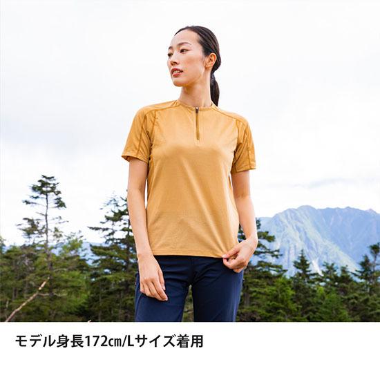 finetrack ファイントラック レディース ラミースピンエアジップT / FMW0254 BLSMの画像