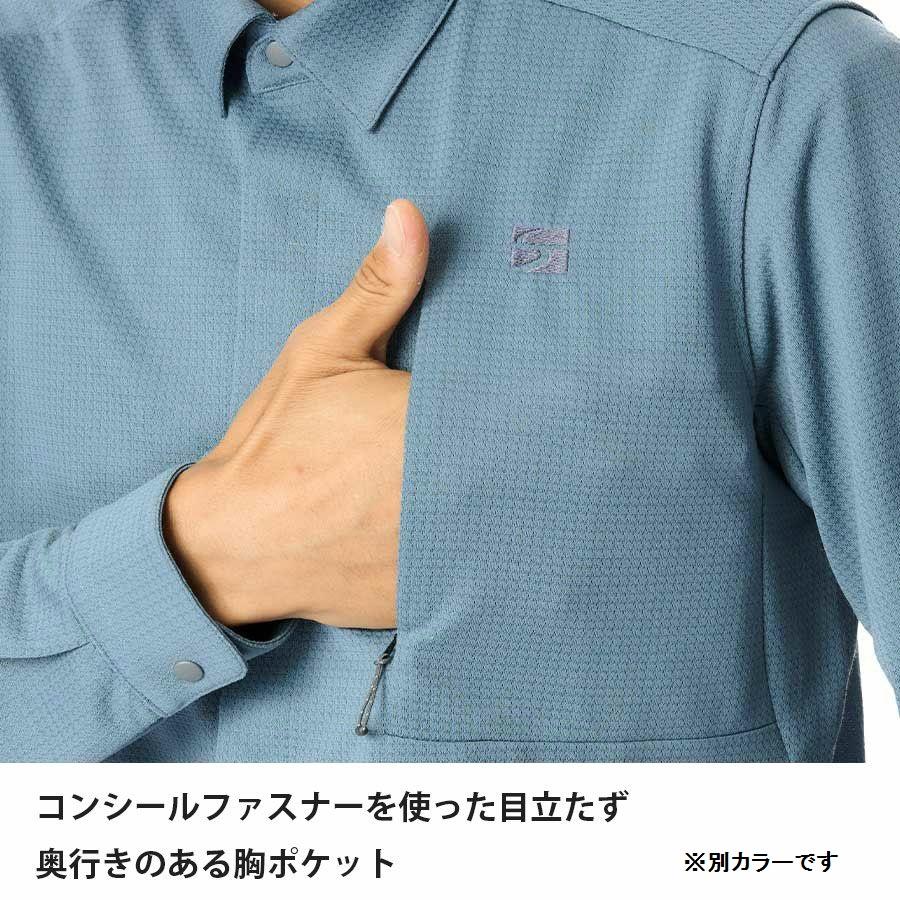 finetrack ファイントラック メンズ ラミースピンニットシャツ / FMM1601 IVORの画像