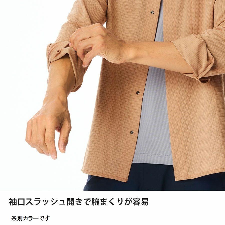finetrack ファイントラック メンズ ラミースピンニットシャツ / FMM1601 IVORの画像