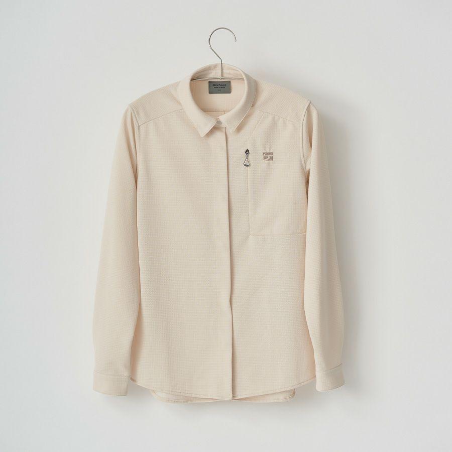 finetrack ファイントラック ウィメンズ ラミースピンニットシャツ / FMW1601 IVORの画像