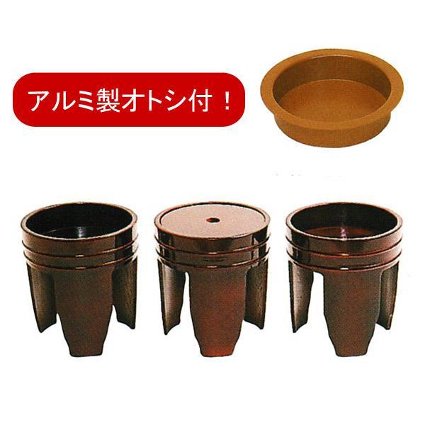 日本製 施餓鬼桶 施食桶 3ヶ1組 春慶風塗 直径 6寸 18cm ×高さ20cm
