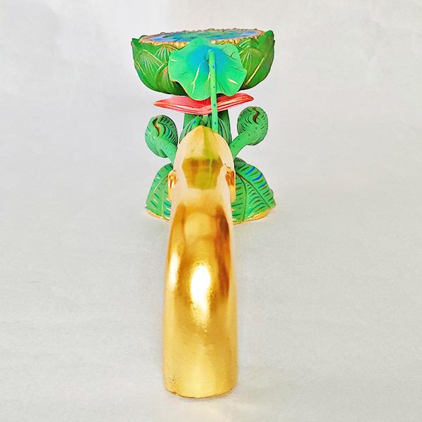 寺院用 持蓮華 木製 彩色 真宗大谷派（東） 仏具 東用 横幅28cm×奥行 