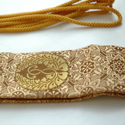 浄土真宗用 半袈裟 西 門徒式章 無金 蜀甲柄 ※金茶地に枯色の糸で蜀甲