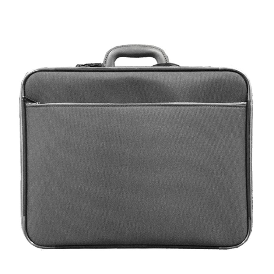 軽量 ナイロン 法衣鞄 トレミラングレー 小寸幅45×高さ36×マチ12cm 革巻1本手/鍵付差込錠/ラゲッジタグ  法衣かばん 法衣カバン ほういかばん 僧侶用の画像
