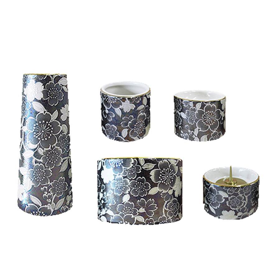 ゆい花 モダン仏具 5点セット 丸香炉 5色 花立 香炉 火立 茶湯器 ゆい花 モダン仏具 5点セット 丸香炉 5色 花立 香炉 火立 茶湯器