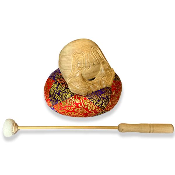 木魚4寸・木魚撥5号・布団6号 3点セット : 京都の仏具屋さん 香華堂 