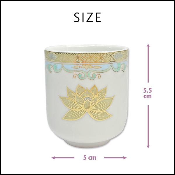 茶湯器 湯のみ ゆのみ 湯呑み 金彩蓮 彩色+金の蓮 1.6寸 : 京都 茶湯器 湯のみ ゆのみ 湯呑み 金彩蓮 彩色+金の蓮 1.6寸 : 京都