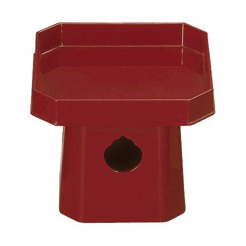 四角三宝 三方 さんぽう さんぼう 樹脂製 朱 6寸 奥行17.0cm×幅17.0cm