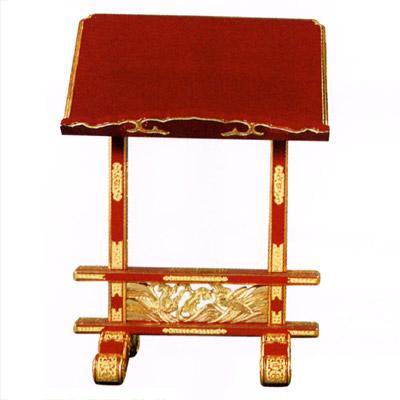 寺院用 見台 朱塗 黒塗 本金箔押 金具打 1尺 30cm 別上品 カシュー塗