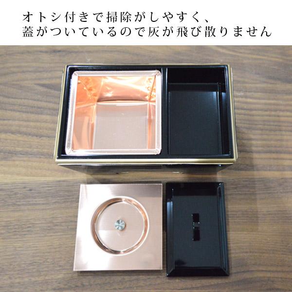 角香炉 オトシ蓋付 渕金塗 黒塗 朱塗 5寸 15cmの画像