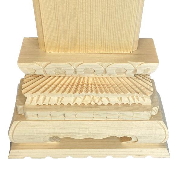 白木位牌 ( 並大中上 ) 1尺 10基セット 仏具 位牌 木製 仮位牌_3