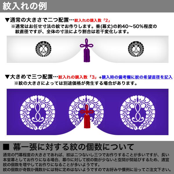 白幕(定型) 二間×大巾二巾 東レ シルック特上羽二重 (とくじょうはぶたえ) 京染 防汚 帯電防止済 幕巾約360cm×垂(丈) 約135cm_5