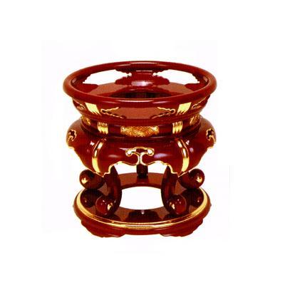 丸金台1尺 朱塗 サヤ付 金箔 面金