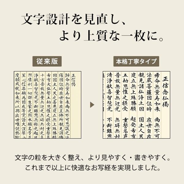 写経用紙[正信偈（正信念仏偈）]本格丁寧タイプ（3枚組） : 京都の仏具