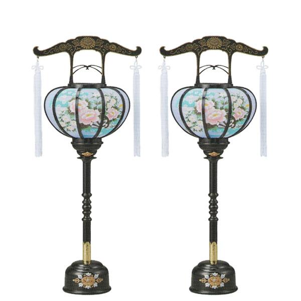 盆提灯 霊前灯 張4号 回転筒付 一対 2台1組 PC製 高さ54cm×幅20cm {SK 