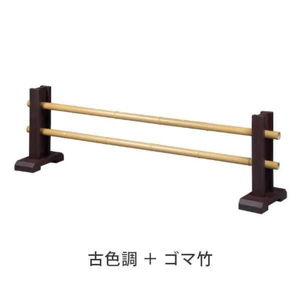 寺院用 屋内用結界 幅120cm 和風柵 室内用仕切り 樹脂竹（ゴマ竹・すす竹）選択可 支柱2色（べんがら調・古色調） 日本製_5