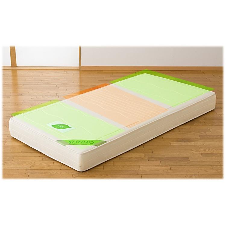 送料無料 SONNO ソンノ ３ゾーン ポケットコイル マットレス 人気 おすすめ ベッド 折りたたみ お洒落 高品質 セミダブル |  | 01