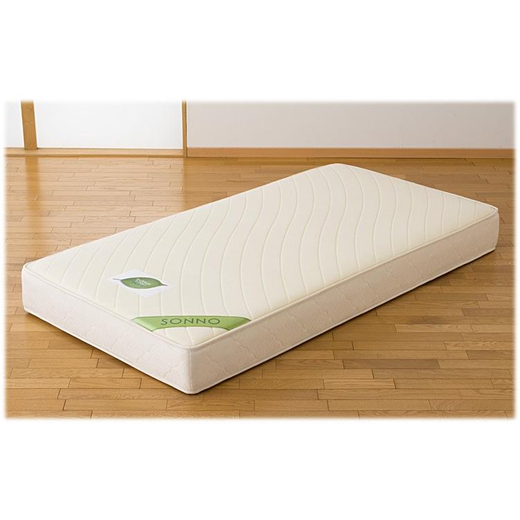 送料無料 ポケットコイル マットレス ラテックス入り sonno(ソンノ) セミダブル アイボリー 高品質 | 