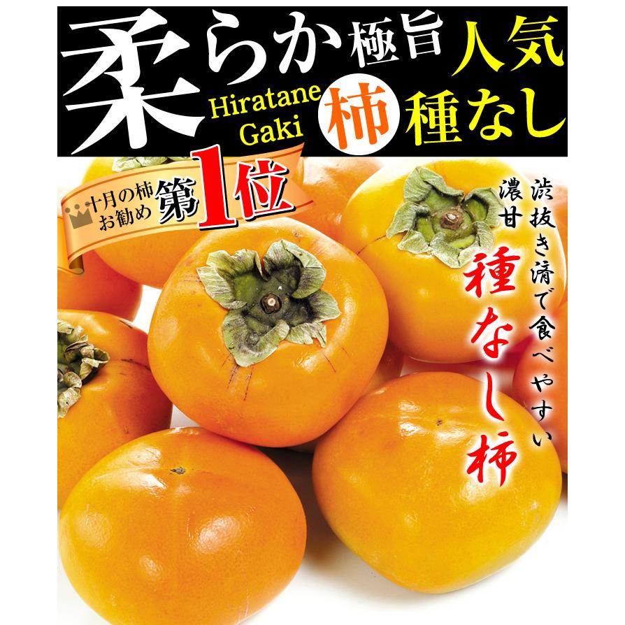 柿 7.5kg 種なし柿 和歌山産 ご家庭用 送料無料 食品 柿