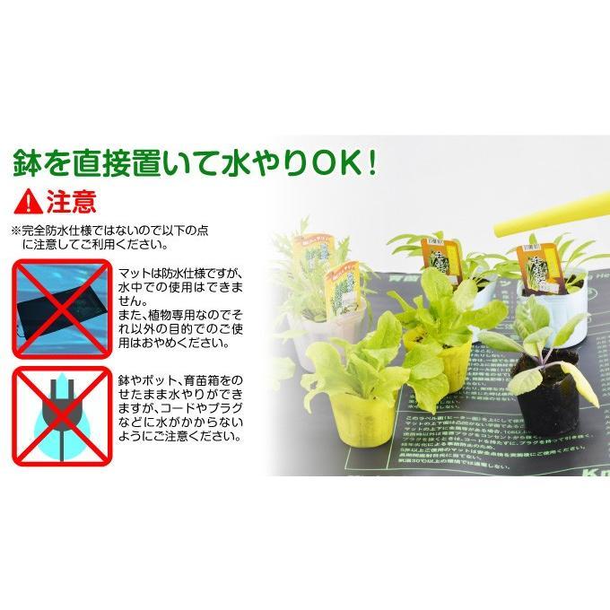 ヒートマット 育苗 植物 保温マットL 1個　発芽マット 育苗器 ヒーターマット 育苗マット 温床 国華園｜kokkaen5｜03