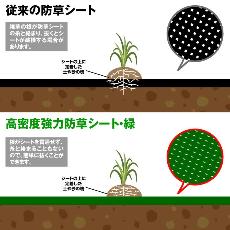 防草シート 1.5m×30m  農用シート 草よけ 除草 高耐久 耐用年数 約5-6年 抗菌剤＋UV剤入り 厚み0.4ｍｍ 砂利下 人工芝下 高密度強力防草シート・緑 国華園｜kokkaen5｜08