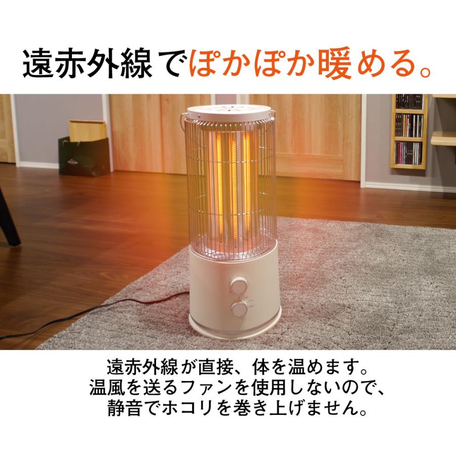 ヒーター 電気ストーブ カーボンヒーター 遠赤外線 出力3段階 OFF