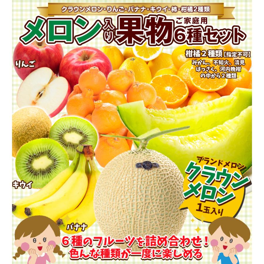 メロン フルーツセット 6種1箱 クラウンメロン フルーツセット 送料無料 詰め合わせ 盛り合わせ ご家庭用 F 花と緑 国華園 通販 Yahoo ショッピング