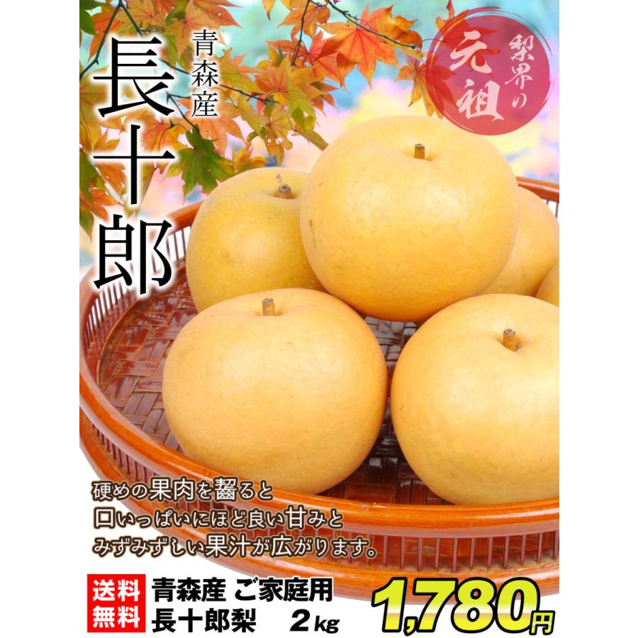 梨 青森産 長十郎梨 2kg 1箱 食品 年末年始大決算 国華園 和梨 ご家庭用 送料無料