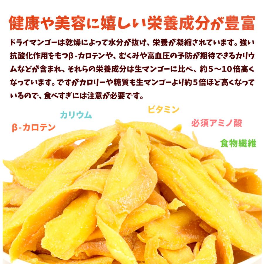 国華園 ドライマンゴー 500g カンボジア産 甘味が強い種まわり 不揃い