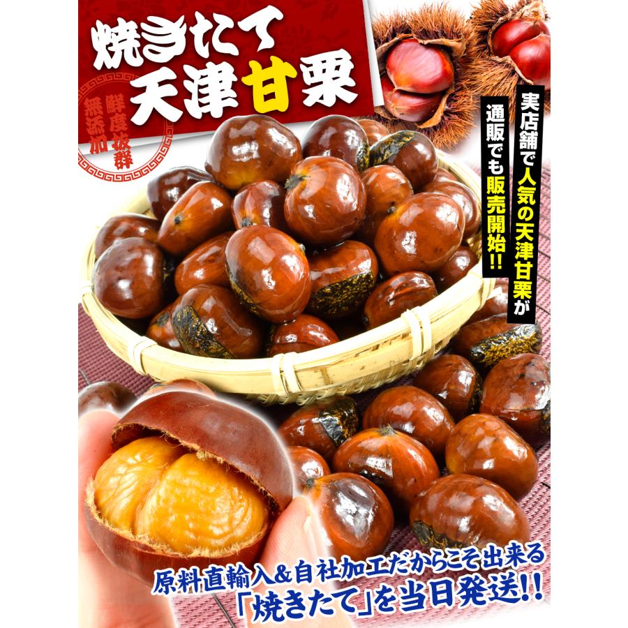 新栗 天津甘栗 2kg (1kg×2袋) ☆2便でお届け☆ 栗 焼きたて 無添加 殻
