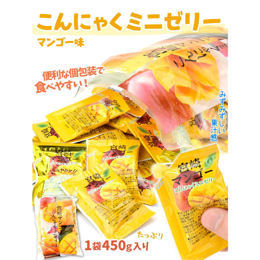 国華園 こんにゃくミニゼリー 宮崎マンゴー 450g×2 ゼリー 蒟蒻 お菓子