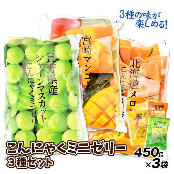 国華園 こんにゃくミニゼリー 3種セット シャインマスカット マンゴー